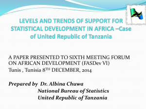 Levels and Trends of Support for Statistical Development in Africa