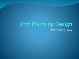 Unit Planning Design using Learning Target framework