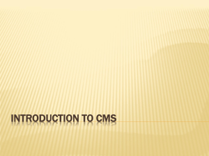 Introduction to CMS