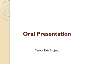 Oral Presentation Preparation