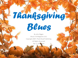 Thanksgiving Blues - Bulletin Boards for the Music Classroom