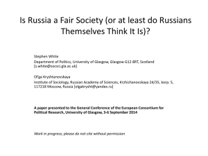 Is Russia a Fair Society