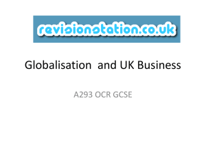 Globalisation and UK Business