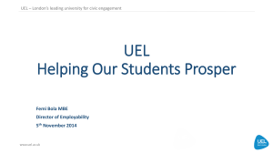 UEL Helping Its Students Prosper