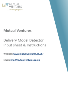 Mutual Ventures Delivery Model Detector Input sheet http://www