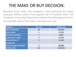 THE MAKE OR BUY DECISION: