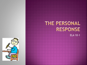 How to write a personal response