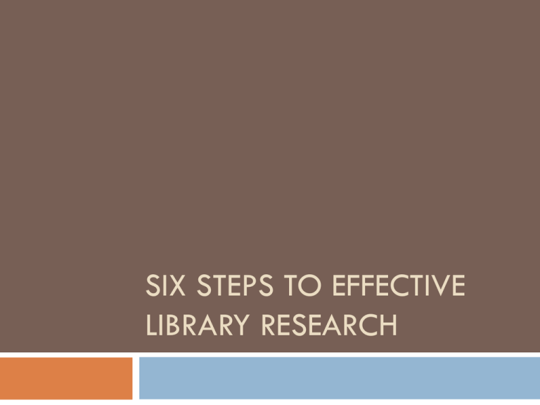 library research method meaning