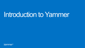 Introduction to Yammer