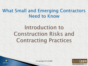 Introduction to Construction Contracts and