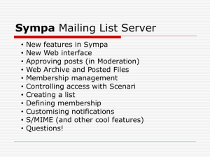 Sympa - Global Mailing Lists