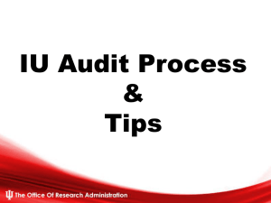 Audit Process Presentation - Office of Research Administration