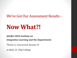 We*ve Got Our Assessment Results * Now What?!