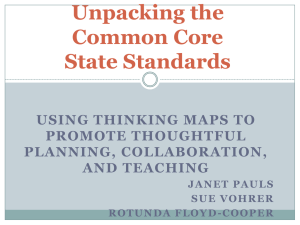 Unpacking the Standards Reading and Math