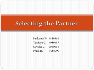 Selecting the Partner