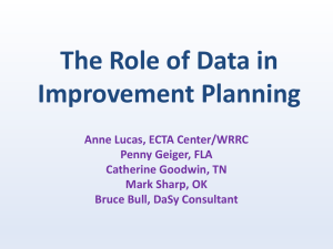 The Role of Data in Improvement Planning
