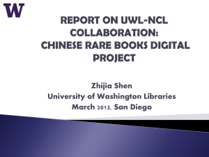 University Libraries Highlights of UW Chinese Rare Books