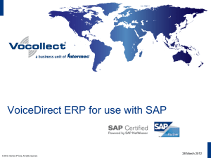 VoiceDirect ERP - Intermec Community