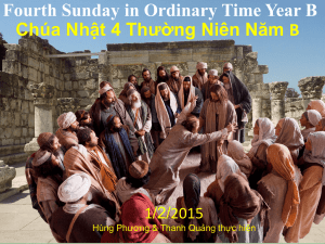 Fourth Sunday in Ordinary Time Year B Chúa Nhật 4