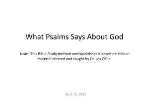 What Psalms Says About God
