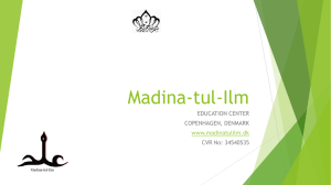 MTI`s Presentation - Madina-tul
