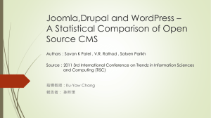 a statistical comparison of open source CMS