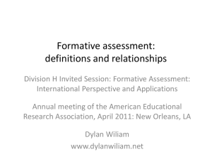 What is formative assessment?