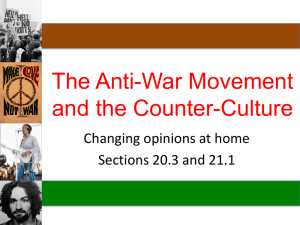 The Anti-War and Counterculture Movement
