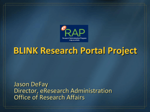Blink Research Portal Project