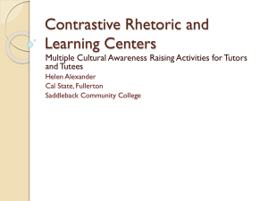 Contrastive Rhetoric and Learning Centers latest