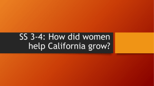 SS 3-4: How did women help California grow?