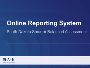Tips for Using This Template - South Dakota Smarter Balanced