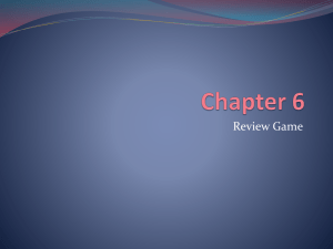 WH Chapter 6 Review Game