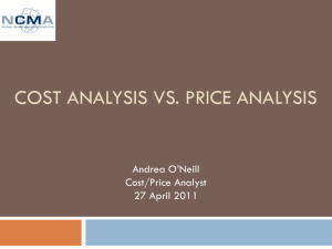 Cost and Price Analysis