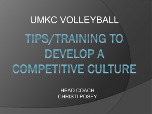 Tips/Training to Develop a Competitive Culture