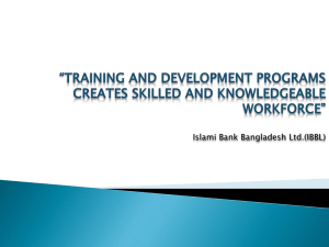 IMPORTANCE OF TRAINING AND DEVELOPMENT