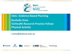 SSA - Evidence Based Planning - Sport and Recreation Spatial