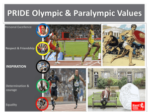 PRIDE Olympic & Paralympic Values