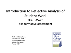 Formative Assessment - Granite State College