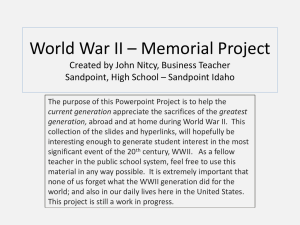 WW II Powerpoint Project