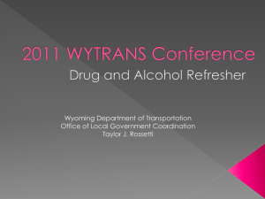 Drug and Alcohol - Wyoming Department of Transportation
