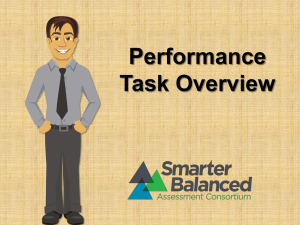 Performance Task Overview Module (non