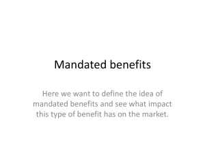 Mandated Benefits Impact