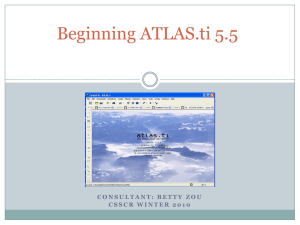 Introduction to ATLAS.ti 5.5