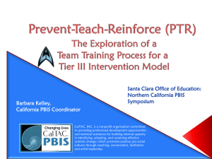 Prevent-Teach-Reinforce (PTR)