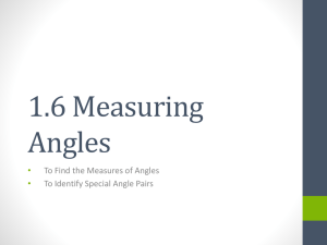 1-6 Measuring Angles