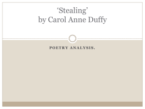 *Stealing* by Carol Anne Duffy