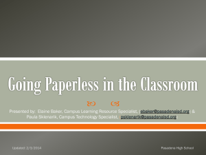 Going Paperless in the Classroom