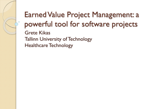 Earned Value Project Management: a powerful tool for software