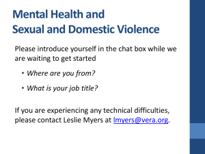 Mental Health and Domestic Violence Sexual Assault